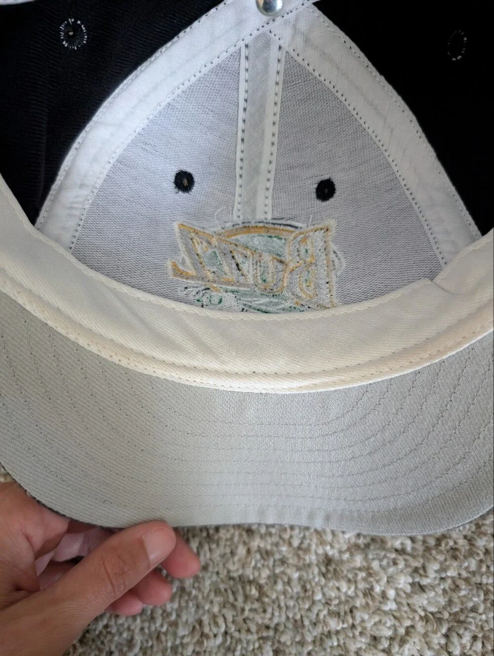 Vtg Salt Lake‎ City Bees Black Buzz Embroidered Logo Baseball Cap Sz 7.5